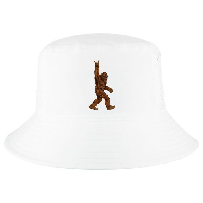 Bigfoot Sasquatch Rock and Roll Sunglasses Rock On Cool Comfort Performance Bucket Hat