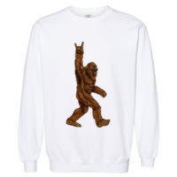 Bigfoot Sasquatch Rock and Roll Sunglasses Rock On Garment-Dyed Sweatshirt