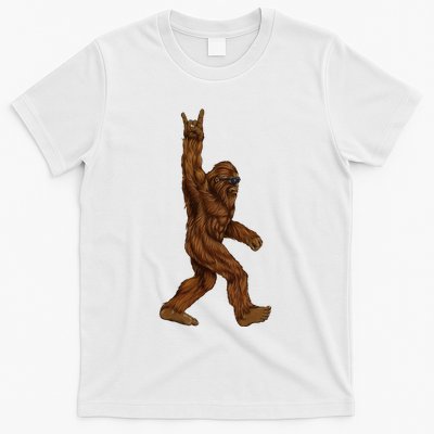 Bigfoot Sasquatch Rock and Roll Sunglasses Rock On T-Shirt