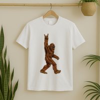 Bigfoot Sasquatch Rock and Roll Sunglasses Rock On T-Shirt
