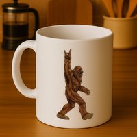 Bigfoot Sasquatch Rock and Roll Sunglasses Rock On Mug