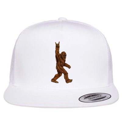 Bigfoot Sasquatch Rock and Roll Sunglasses Rock On Flatbill Hat