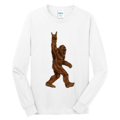 Bigfoot Sasquatch Rock and Roll Sunglasses Rock On Tall Long Sleeve T-Shirt