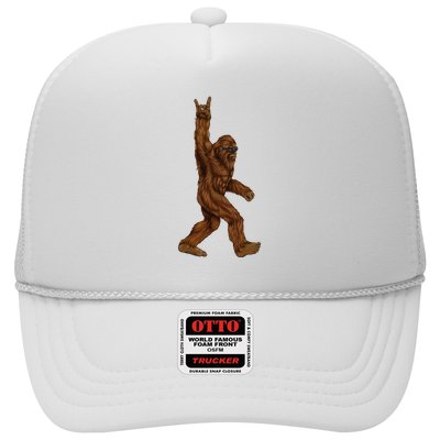 Bigfoot Sasquatch Rock and Roll Sunglasses Rock On Trucker Hat