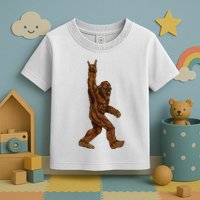 Bigfoot Sasquatch Rock and Roll Sunglasses Rock On Toddler T-Shirt