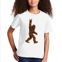Bigfoot Sasquatch Rock and Roll Sunglasses Rock On Kids T-Shirt