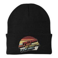 Bag Some Rays I Don't Always Roll A Joint, But When I Do, It's My Ankle. Retro Modern Black Knit Cap Winter Beanie