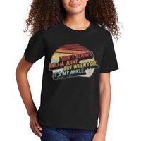 Bag Some Rays I Don't Always Roll A Joint, But When I Do, It's My Ankle. Retro Modern Black Kids T-Shirt