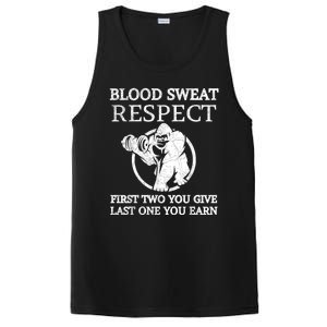 Blood Sweat Respect First Two You Give Last One You Earn PosiCharge Competitor Tank