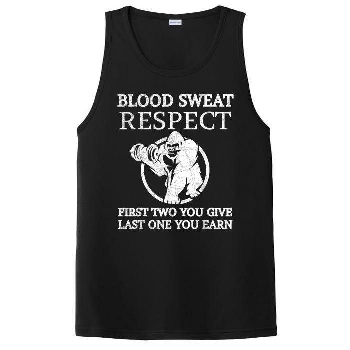 Blood Sweat Respect First Two You Give Last One You Earn PosiCharge Competitor Tank