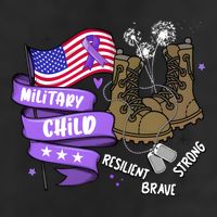 Brave Strong Resilient Military Child Us Flag Cool Comfort Performance Bucket Hat