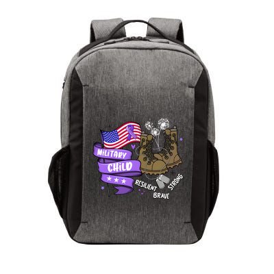 Brave Strong Resilient Military Child Us Flag Vector Backpack