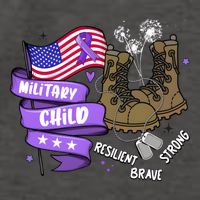 Brave Strong Resilient Military Child Us Flag Vector Backpack