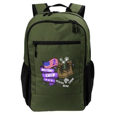 Brave Strong Resilient Military Child Us Flag Backpack