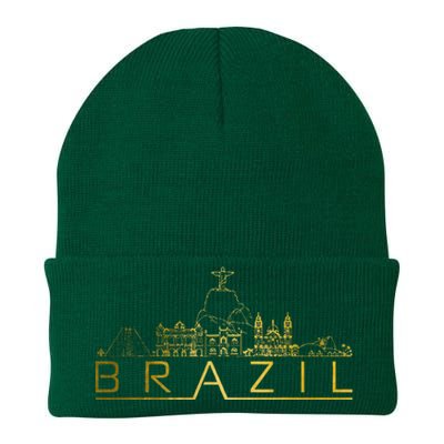 Brazil Skyline Rio De Janeiro Brasil Brasilian Souvenir Knit Cap Winter Beanie