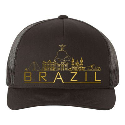 Brazil Skyline Rio De Janeiro Brasil Brasilian Souvenir Yupoong Adult 5-Panel Trucker Hat