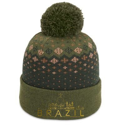 Brazil Skyline Rio De Janeiro Brasil Brasilian Souvenir The Baniff Cuffed Pom Beanie