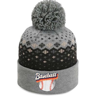 Baseball Sport Retro The Baniff Cuffed Pom Beanie