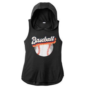 Baseball Sport Retro Ladies PosiCharge Tri-Blend Wicking Draft Hoodie Tank