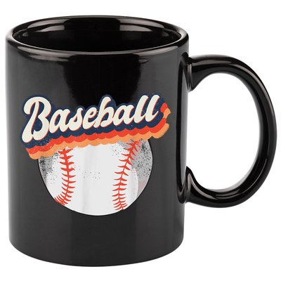 Baseball Sport Retro 11oz C Handle Ceramic Mug
