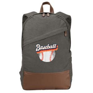 Baseball Sport Retro Cotton Canvas Backpack