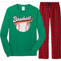 Baseball Sport Retro Long Sleeve Pajama Set