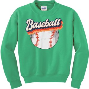 Baseball Sport Retro Kids Sweatshirt