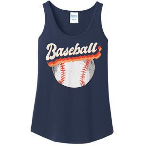 Baseball Sport Retro Ladies Essential Tank