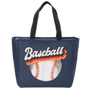 Baseball Sport Retro Zip Tote Bag