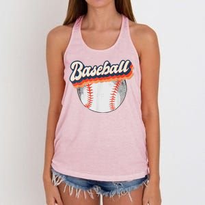 Baseball Sport Retro Women's Knotted Racerback Tank