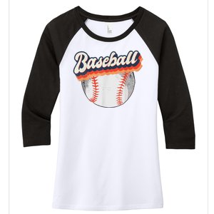 Baseball Sport Retro Women's Tri-Blend 3/4-Sleeve Raglan Shirt