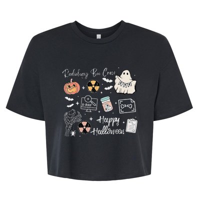 Boo Spooky Rad Tech Halloween Xray Fall Autumn Nurse Bella+Canvas Jersey Crop Tee