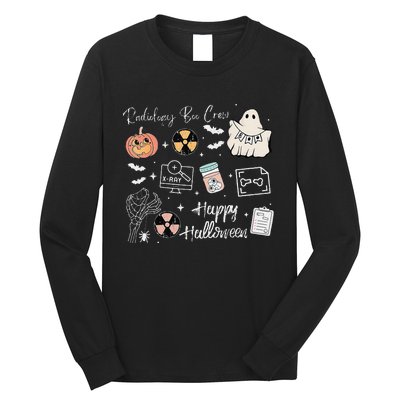 Boo Spooky Rad Tech Halloween Xray Fall Autumn Nurse Long Sleeve Shirt