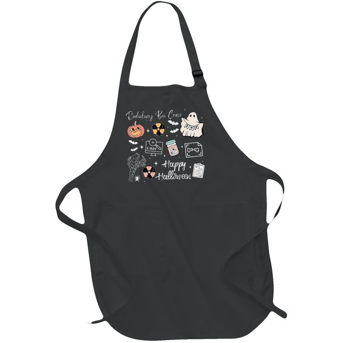 Boo Spooky Rad Tech Halloween Xray Fall Autumn Nurse Full-Length Apron With Pockets