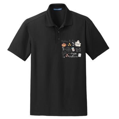 Boo Spooky Rad Tech Halloween Xray Fall Autumn Nurse Dry Zone Grid Polo