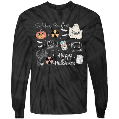 Boo Spooky Rad Tech Halloween Xray Fall Autumn Nurse Tie-Dye Long Sleeve Shirt