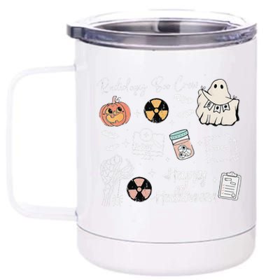 Boo Spooky Rad Tech Halloween Xray Fall Autumn Nurse 12 oz Stainless Steel Tumbler Cup