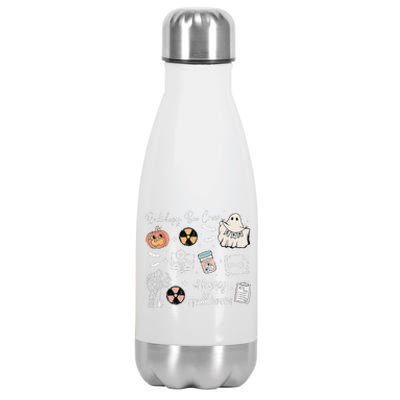 Boo Spooky Rad Tech Halloween Xray Fall Autumn Nurse Stainless Steel Insulated Water Bottle