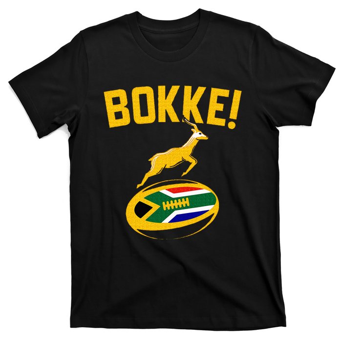 Bokke! Springbok Rugby South African Flag T-Shirt