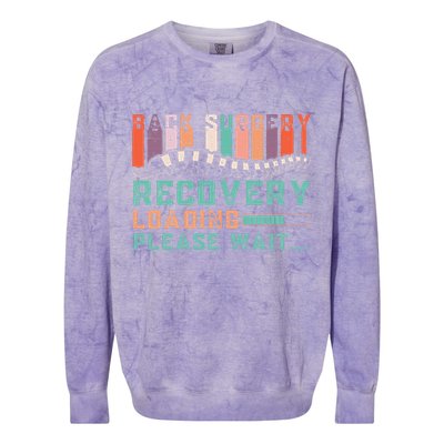 Back Surgery Recovery Funny Spinal Fusion Get Well Soon Colorblast Crewneck Sweatshirt