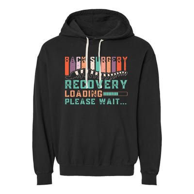 Back Surgery Recovery Funny Spinal Fusion Get Well Soon Garment-Dyed Fleece Hoodie