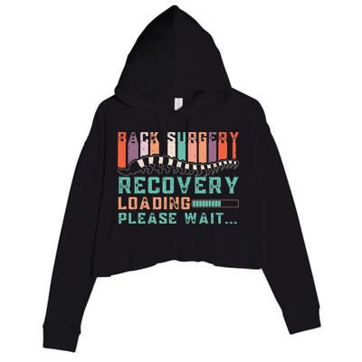 Back Surgery Recovery Funny Spinal Fusion Get Well Soon Crop Fleece Hoodie