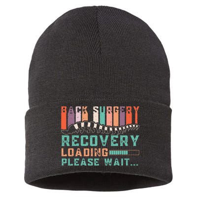 Back Surgery Recovery Funny Spinal Fusion Get Well Soon Sustainable Knit Beanie