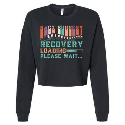 Back Surgery Recovery Funny Spinal Fusion Get Well Soon Cropped Pullover Crew