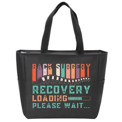 Back Surgery Recovery Funny Spinal Fusion Get Well Soon Zip Tote Bag