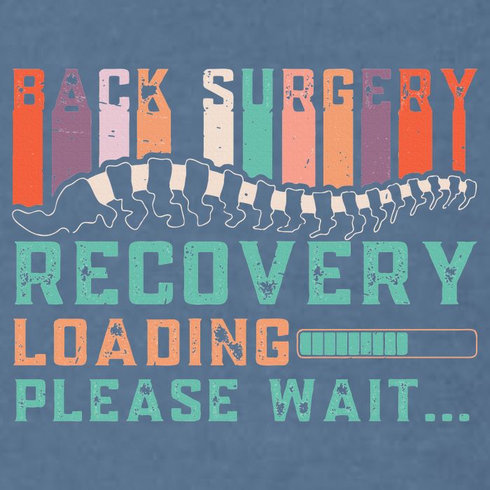 Back Surgery Recovery Funny Spinal Fusion Get Well Soon Garment-Dyed Sweatshirt
