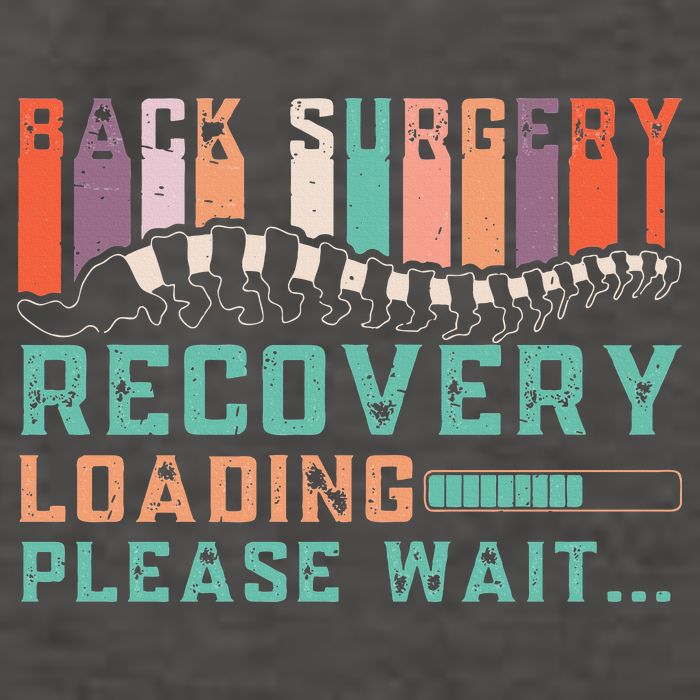 Back Surgery Recovery Funny Spinal Fusion Get Well Soon Vector Backpack