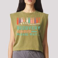 Back Surgery Recovery Funny Spinal Fusion Get Well Soon Garment-Dyed Women's Muscle Tee