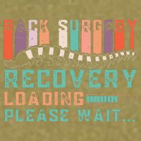 Back Surgery Recovery Funny Spinal Fusion Get Well Soon Garment-Dyed Women's Muscle Tee