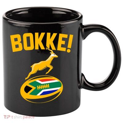 Bokke! Springbok Rugby South African Flag 11oz C Handle Ceramic Mug